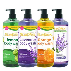 Custom Starplex Moisturizer Skin whitening Lavender Liquid Exfoliating Body Wash Bubble Bath Luxury Shower Gel