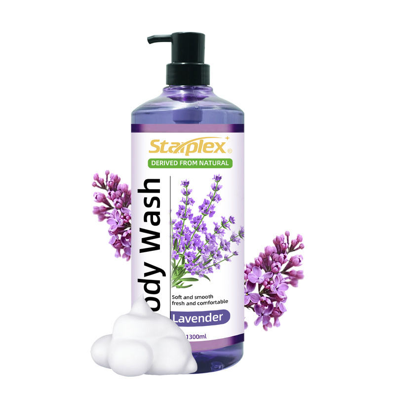 Custom Starplex Moisturizer Skin whitening Lavender Liquid Exfoliating Body Wash Bubble Bath Luxury Shower Gel