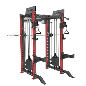 Commercial gym equipment power cage heave duty dual cable crossover squat rack multifunction home smith machine