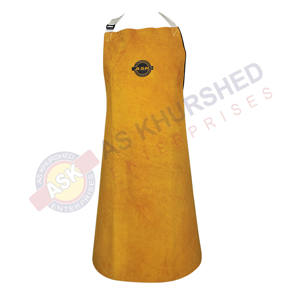 Cow Split Leather Welding Apron Fire Proof Heat Resistant Spark Protection Leather Carpenter Apron