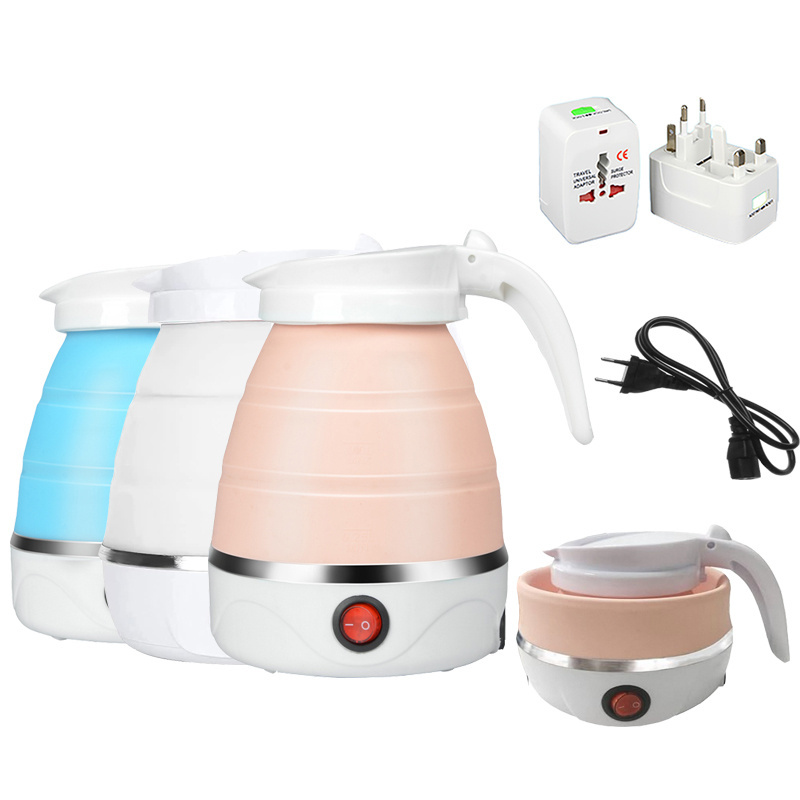 New Design Portable Small Mini Foldable Timer Silicon Electric Kettle for Travel Travelers Electric Kettle