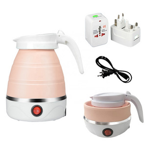 1.2L Collapsible Portable Electric Foldable Mini Silicone Foldable Kettle for Boiling Suitable for 110V & 220V Dual Voltage