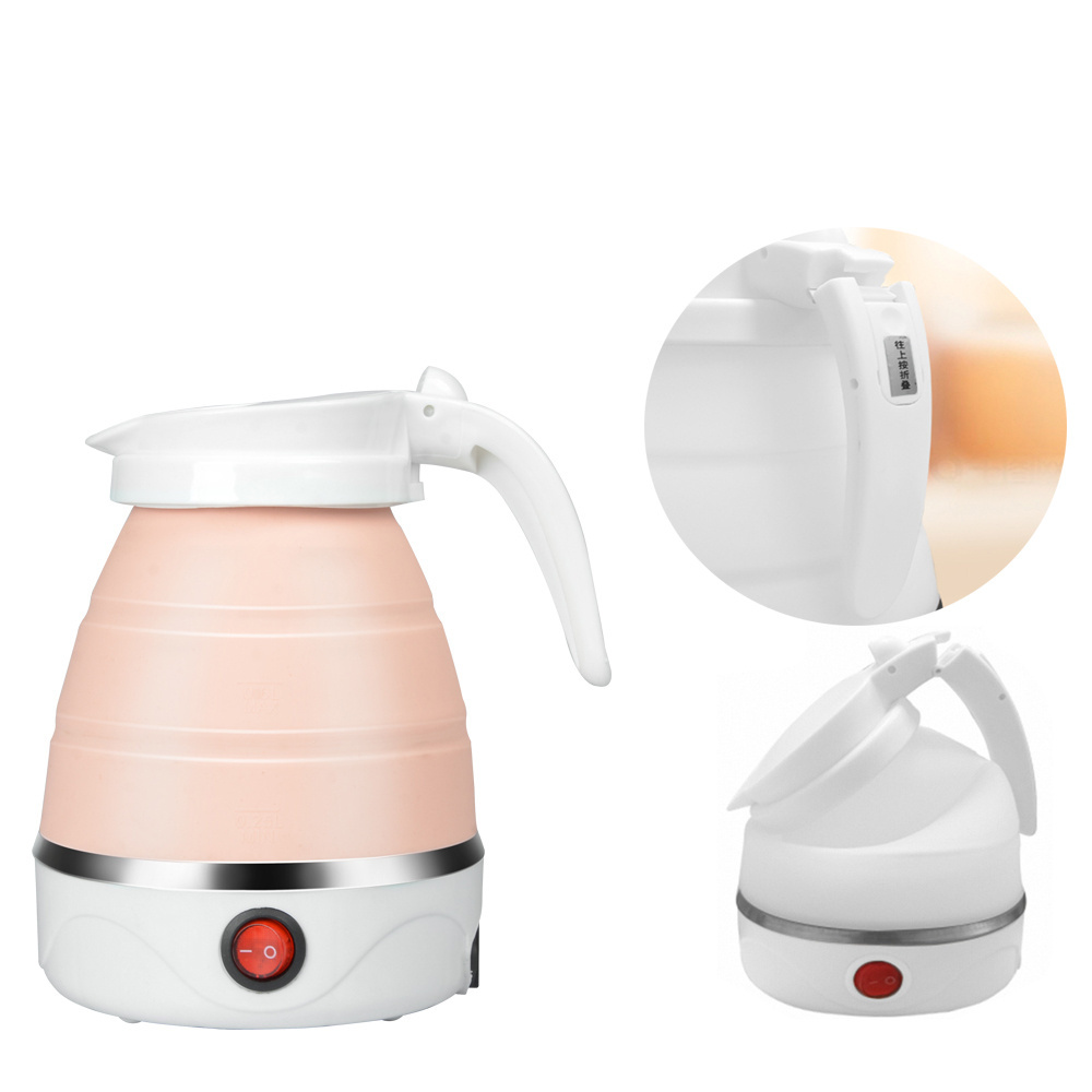 Hot sale 0.6L Portable Electric Silicone Foldable Travel Kettle Water Boiler for Camping Outdoor.