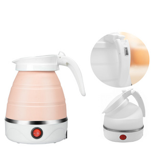 Hot sale 0.6L Portable Electric Silicone Foldable Travel Kettle Water Boiler for Camping Outdoor.