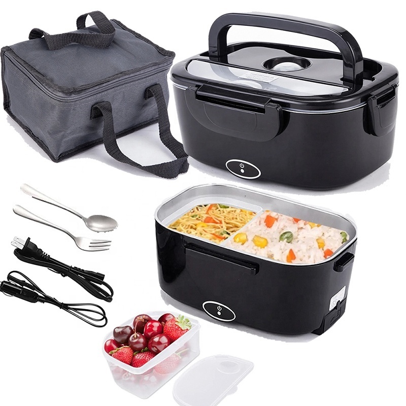 12V 24V 110V Electric Heated Stainless-Steel Lunchbox Portable Large Food Warmer for Adult