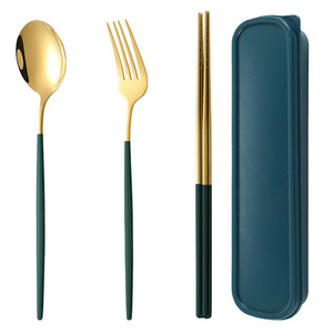 Custom Gold Plated Matte Flatware Bulk Spoons Forks Stainless Steel Gold Portugal Cutlery Set for Wedding