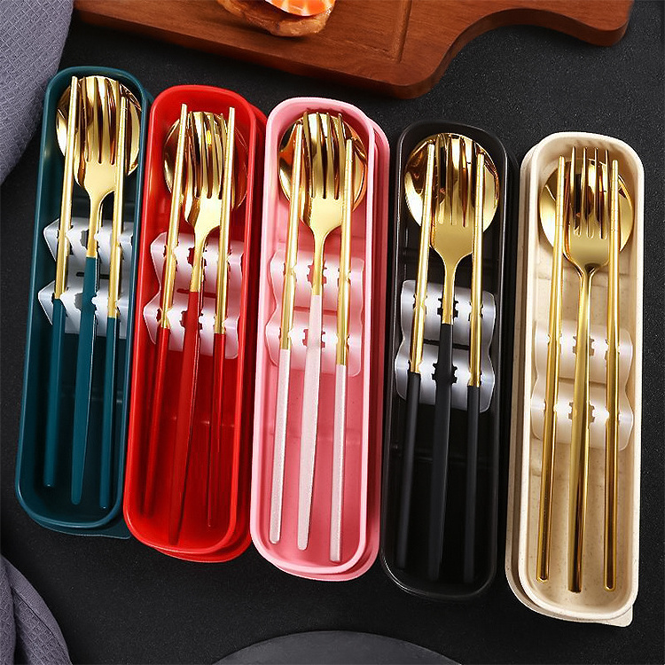 Custom Gold Plated Matte Flatware Bulk Spoons Forks Stainless Steel Gold Portugal Cutlery Set for Wedding