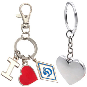 Custom other couple love red key chain key ring charm metal enamel cute custom heart shape keychain