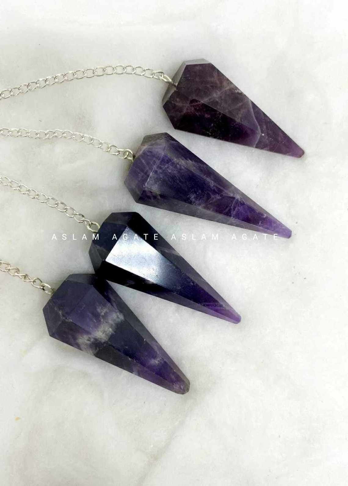 Wholesale Amethyst Crystal Pendulum : High Quality Gemstone Pendulum monovisc Buy Online From Aslam Agate