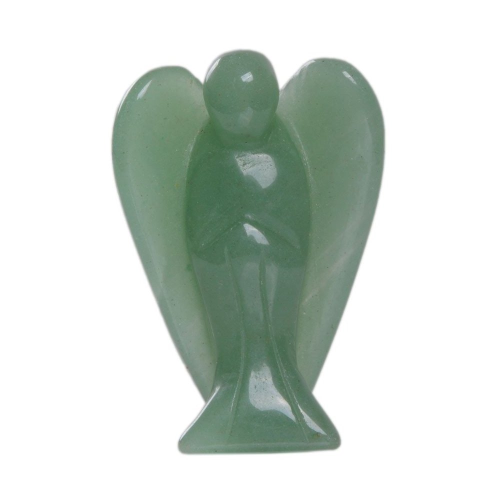 Hand Made Natural Gemstone Green  Crystal Carving Angel For Healing And Meditation , Green Aventurine  For Sale