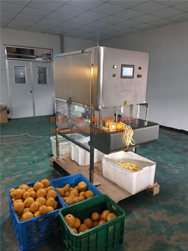 High Speed Pumpkin Peeling Machine Fruit Orange Skin Peeling Machine Grapefruit Top Bottom Slicer Peeler Machine