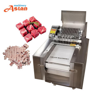 frozen fish duck chicken meat with bone cube cutter/fresh whole chicken cube cutting machine