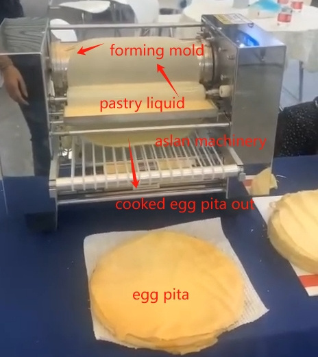 spring roll egg crepe maker/thin egg bread layer cake egg skin making machine / egg pita maker