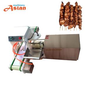 Satay Kebab Skewer Machine/kebab meat stringing machine/doner kebab machine