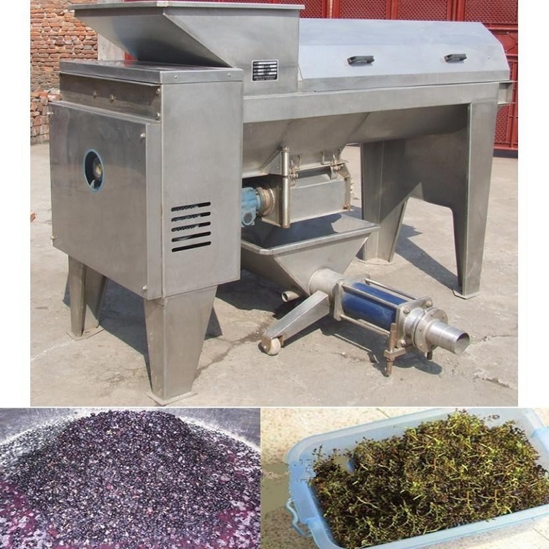 Multi-function electric grape destemming crushing and juicer machine automatic grapes stemmer removing machine