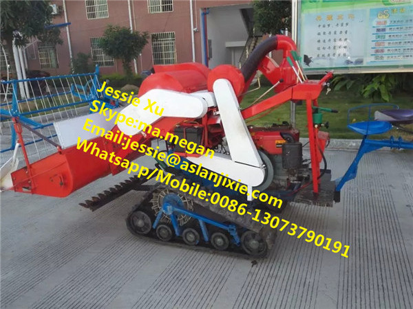 Made in China crawler type mini rice paddy and wheat combine harvester for sale