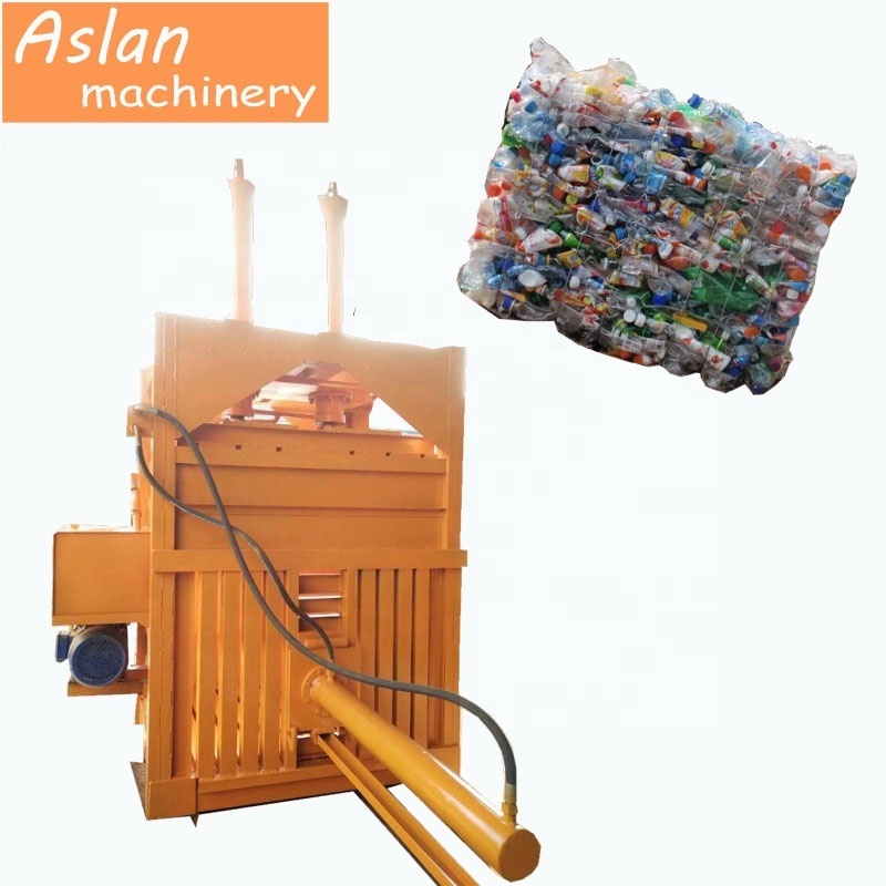 Hydraulic vertical plastic bottle compactor / customized bottle baling machine for sale