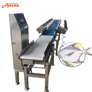 Speed adjustable slivery pomfret sorting machine belt type crayfish weighing oyster grading machine