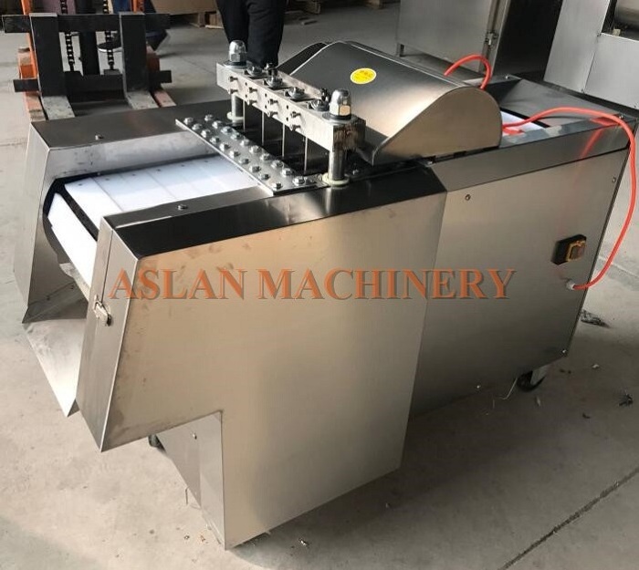 frozen chicken duck fish meat bone cube cutting machine / whole fresh chicken cutting machine