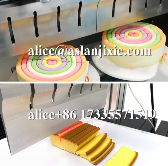 Ultrasonic cake bakery cutting equipment/ cake processing line machine/square round cake cutter machine