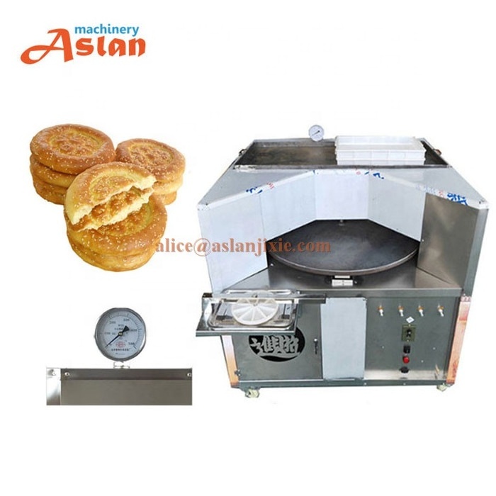 Restaurant arabic bread baking oven/ mobile 120cm Shaobing  momo  heating baker/ gas flatbread baking machine with stand