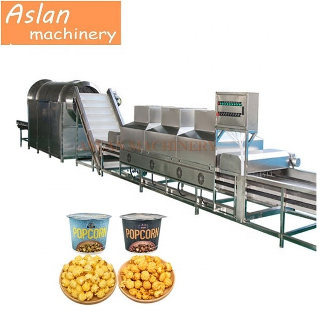 Industrial caramel popcorn making machine/factory supply popcorn production line machine