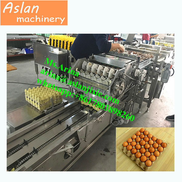 100000pcs/h hen egg tray packing machinery/ automatic duck egg mold packer/ egg packaging machine for trays