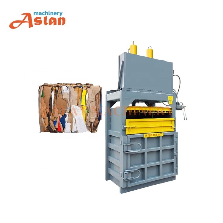 Vertical Hydraulic cardboard box baling press hydraulic carton compress baler packing machine