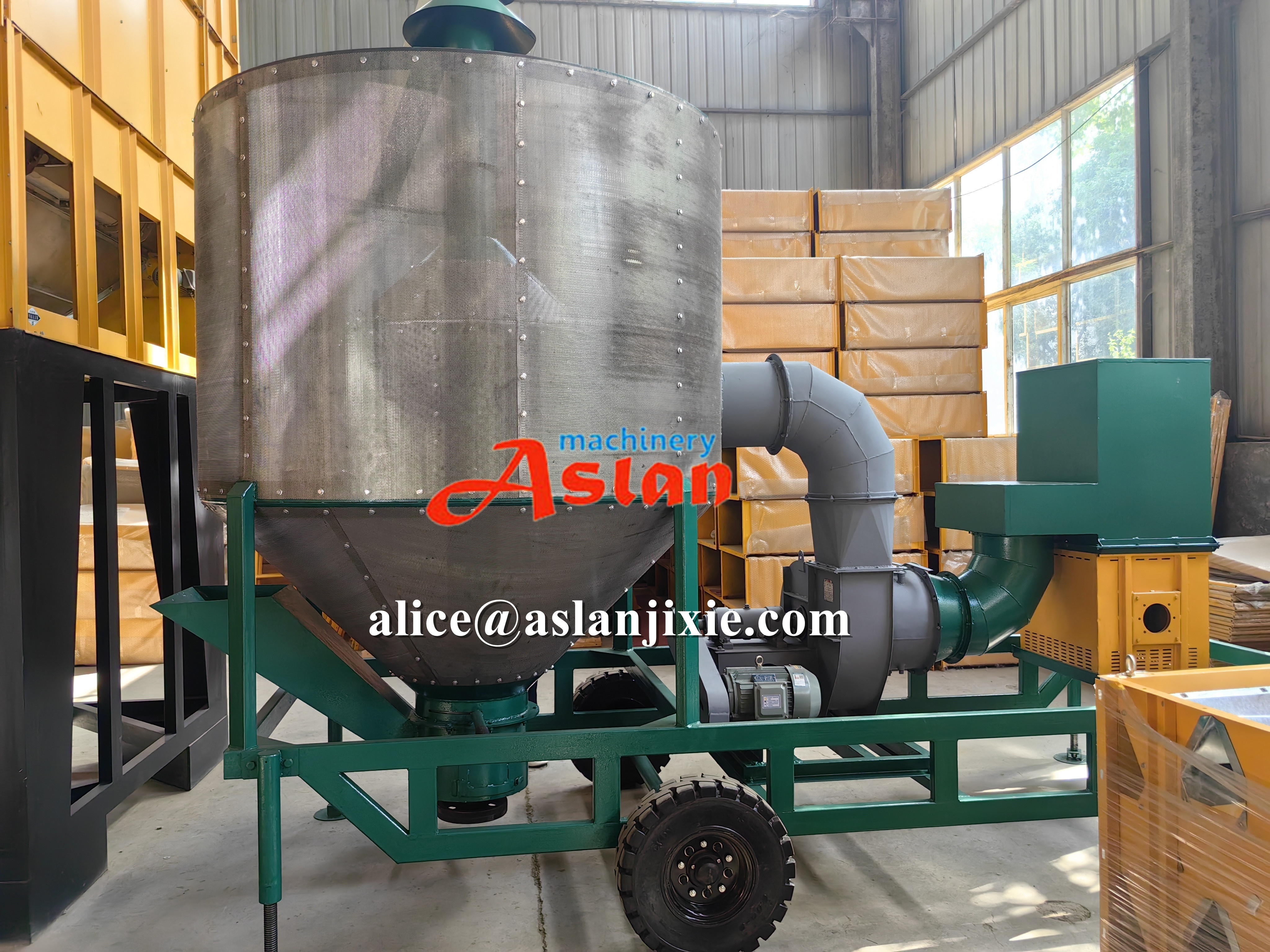 Mobile rice parboiling  drying machine/ wheat grain beans dryer 5000kg