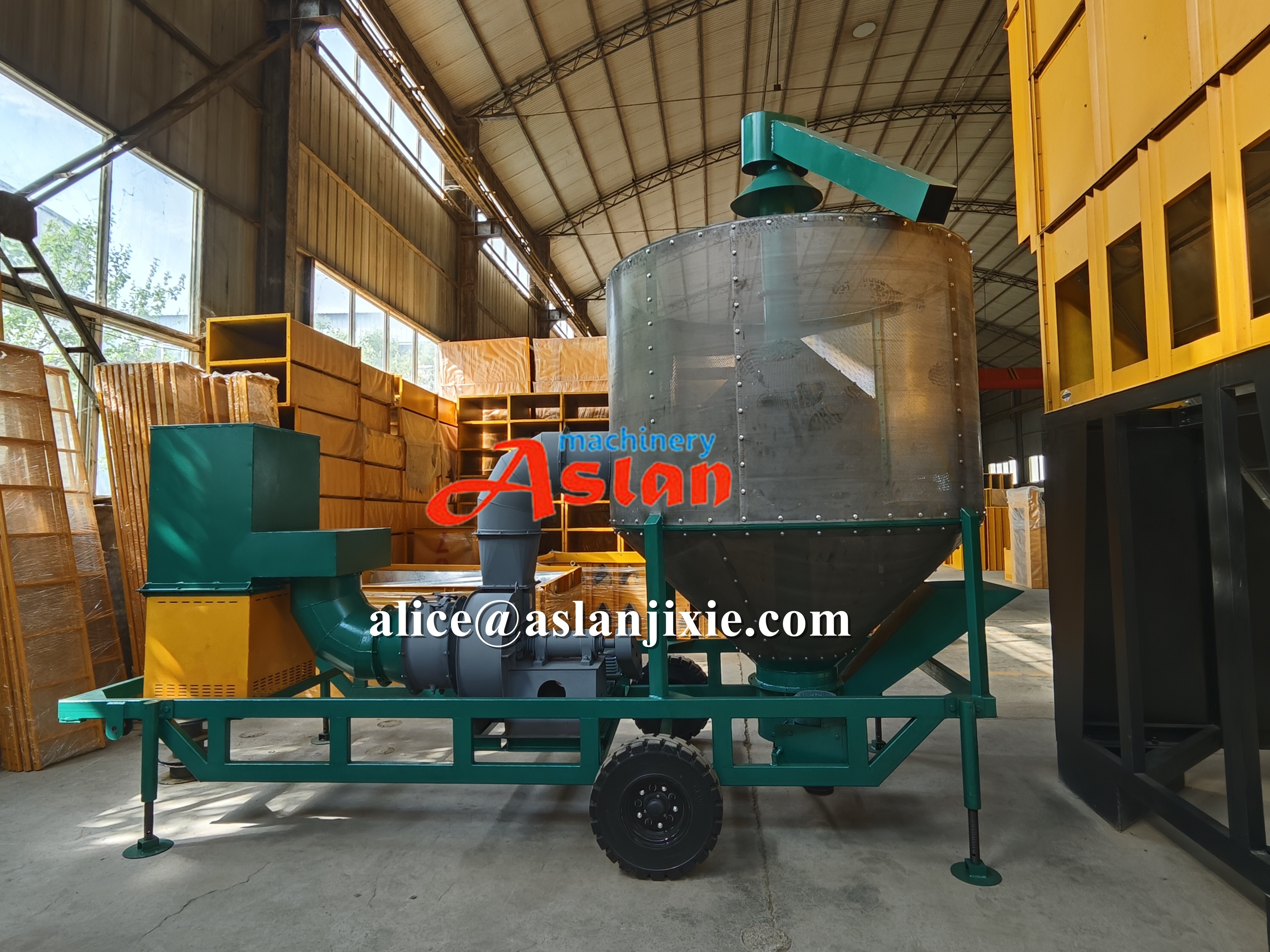 Mobile rice parboiling  drying machine/ wheat grain beans dryer 5000kg