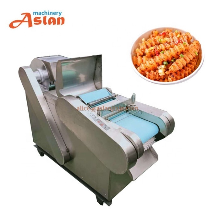 wave potato shredding cutting machine/ serrated potato chips cutter/ Lotus root slicing machine