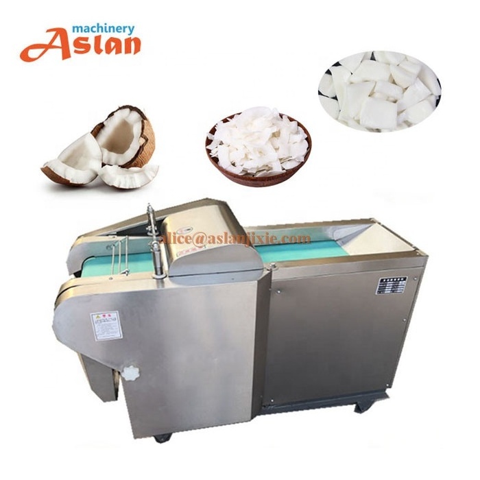 coconut fruit dicing slicing machine/4mm dried fruit coconut meat dicer/coconut meat cube dicing machine