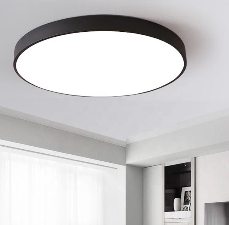 Bedroom Living Room Square Round Panel Light Ceiling Lamp Dimmable Modern Flush Mount Ceiling Lights