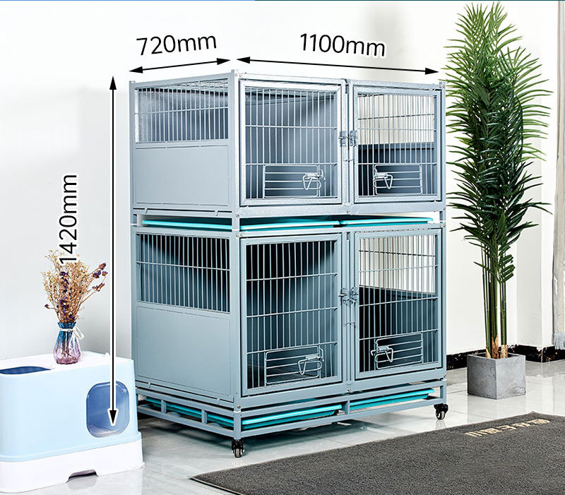 2023 Novelty Designed China Commercial Glass Stackable Pet Animal Dog Breeding Cages Large Heavy Fashion Dog Pet Metal Cage