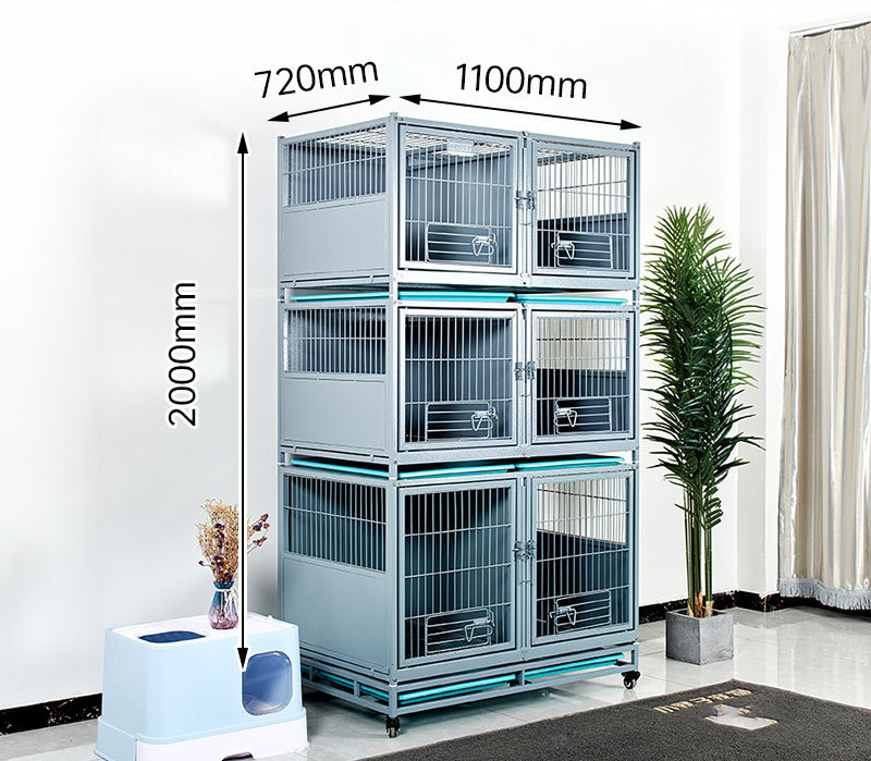 2023 Novelty Designed China Commercial Glass Stackable Pet Animal Dog Breeding Cages Large Heavy Fashion Dog Pet Metal Cage