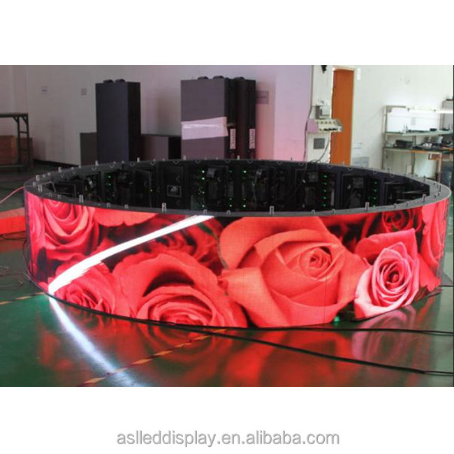 outdoor round led video screen curved shaped led display 360 degree curve led display screen p6 curve led display