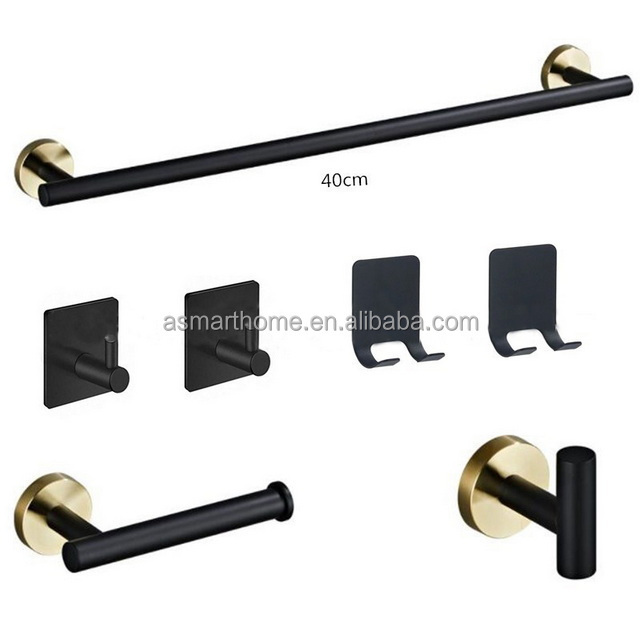 Bathroom fittings toilet accessories 4 5 7 pcs Bathroom Accessory luxury bath hardware sets black hotel Bathroom Accessories Set