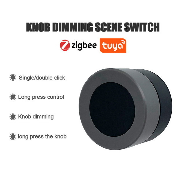 CUSTOM LOGO OEM ZigBee 3.0 One Button Wireless Remote Control All in One Rotary Tuya Scenes Light Dimmer Knob Switch