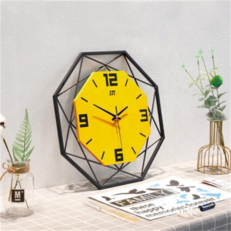 New Arrivals Large Modern Simple Nordic Octagon  Metal Wall Clock