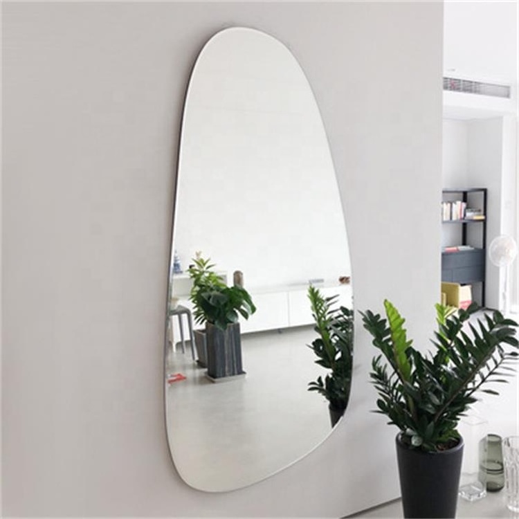 New Arrival Modern Nordic Tear Drop Shape Hang Dressing Full Length Wall Mirror