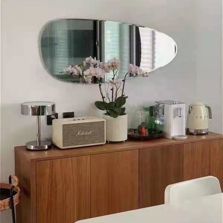 New Arrival Modern Nordic Tear Drop Shape Hang Dressing Full Length Wall Mirror