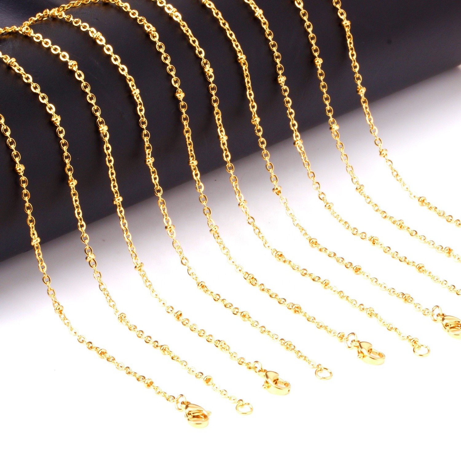 Ason Cheap Various Stainless Steel Chains 18k Gold Plated Custom Shape Chain Necklace Jewelry for Men Women