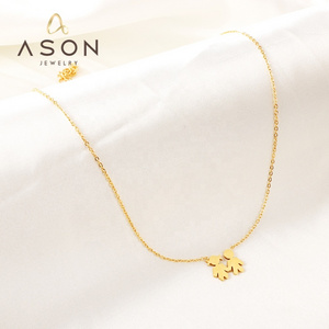 Ason Wholesale Price 18K Gold Plated Pendant Stainless Steel Necklaces Jewelry for Children