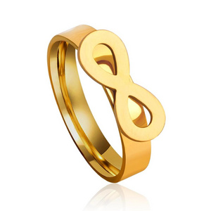 Hot Sale Jewelry Ring Design Jewelry Stainless Steel Gold Plated Single Ring for Women