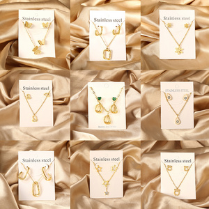 Customized Low Price stainless steel necklace design 18K 14k Gold Plated jewelry stainless steel pendant nice jewelry for women