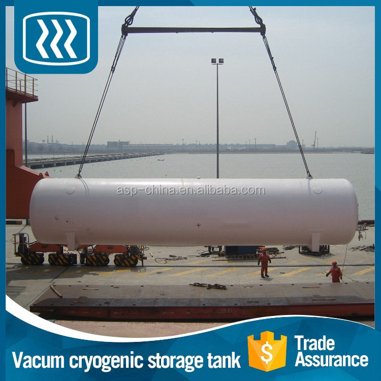 Stainless steel liquid oxygen transport truck air compressor storage tank liquid nitrogen filling vacuum tank for sale