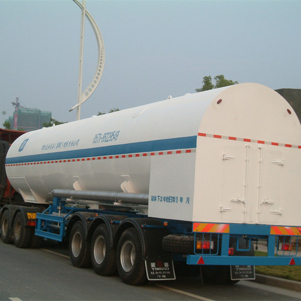 Liquid nitrogen hydraulic vacuum tank trailer stainless steel tank truck co2 liquid transport semi trailer