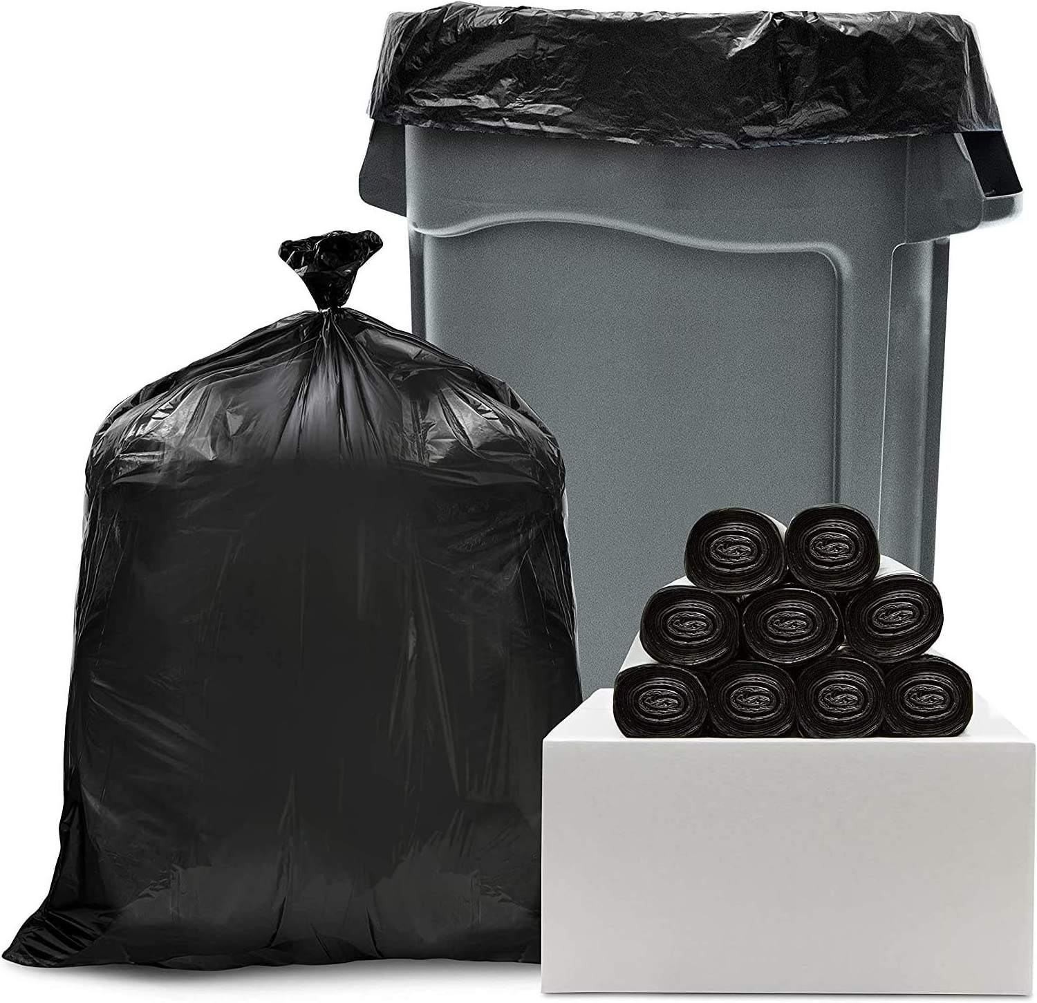 Eco Friendly Biodegradable Cornstarch Compostable Ecological Garbage Bag Black Trash Bags