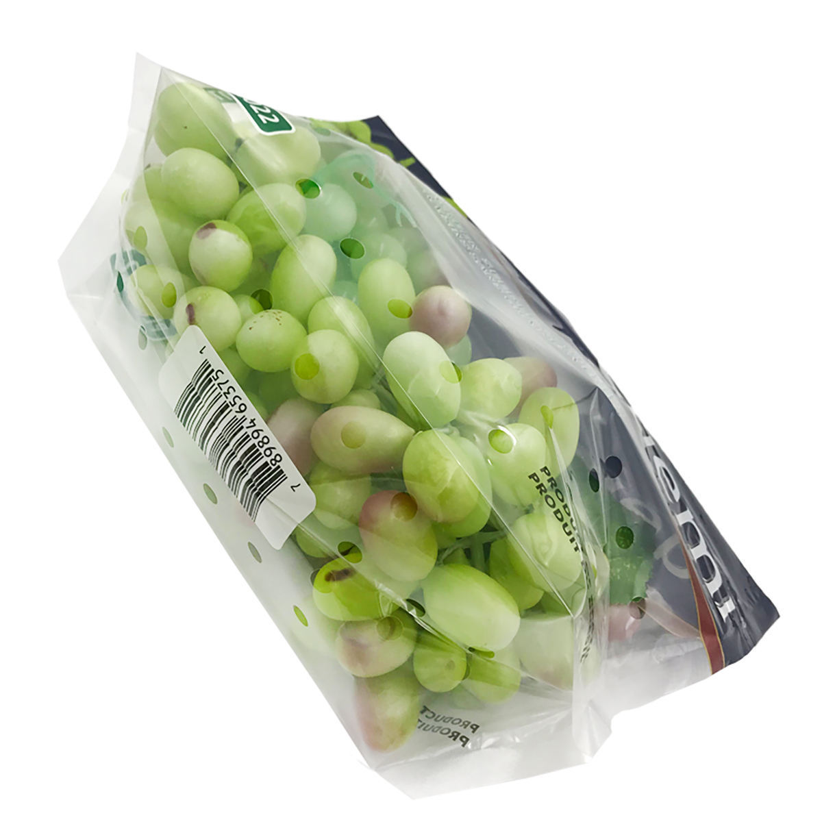 Factory Wholesale Plastic Grapes Packaging Bag With Air Holes Micro Perforation Zip Lock