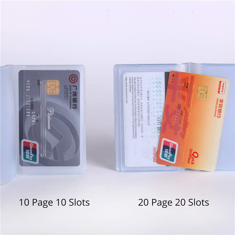 Customized Business Plastic Pouches For Id Credit Card Insert Wallet Holder Pouch